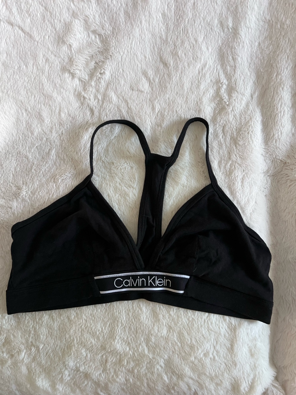 Calvin Klein Black Triangle Racerback Bralette